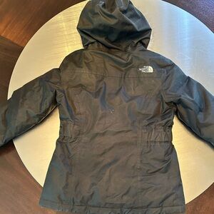 North face kids lined parka black